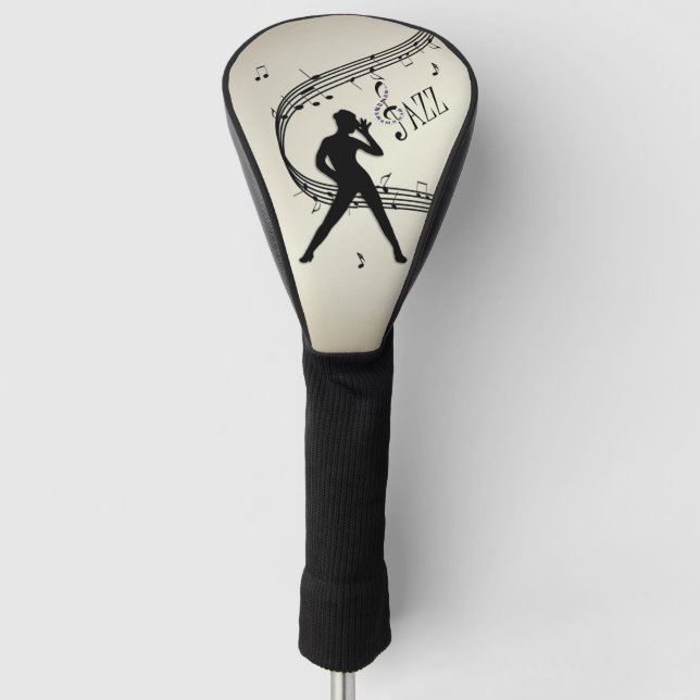 Jazz Dance Golden Music Golf Head Cover (Front)