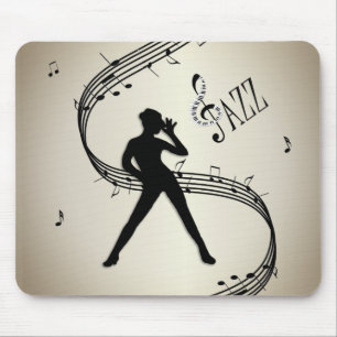 Jazz Dance Golden Music Mouse Pad