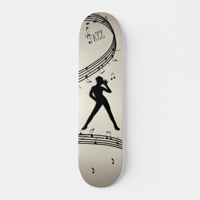 Jazz Dance Golden Music Skateboard (Front)