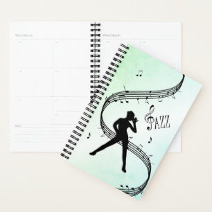Jazz Dance Green Music Planner