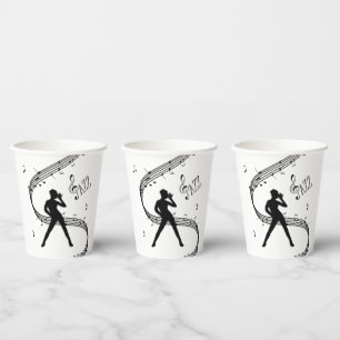 Jazz Dance Music Paper Cups