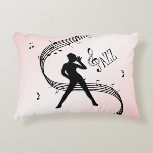 Jazz Dance Pink Accent Pillow
