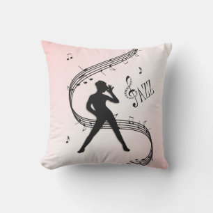 Jazz Dance Pink Music Outdoor Pillow