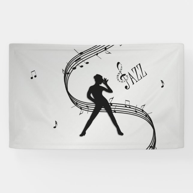 Jazz Dance Silver Banner (Horizontal)