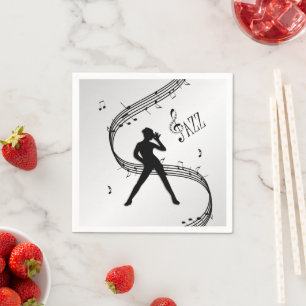 Jazz Dance Silver Napkin
