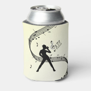 Jazz Dance Yellow Music Can Cooler