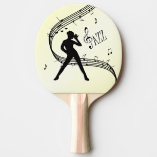 Jazz Dance Yellow Music Ping Pong Paddle
