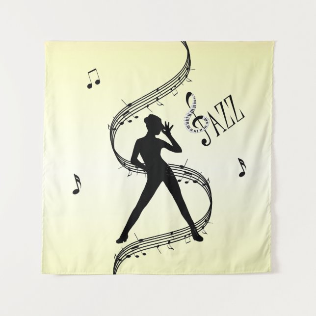 Jazz Dance Yellow Music   Tapestry (Front)