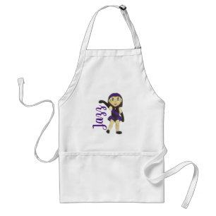 Jazz Dancer Class Purple Recital Costume Dance Standard Apron