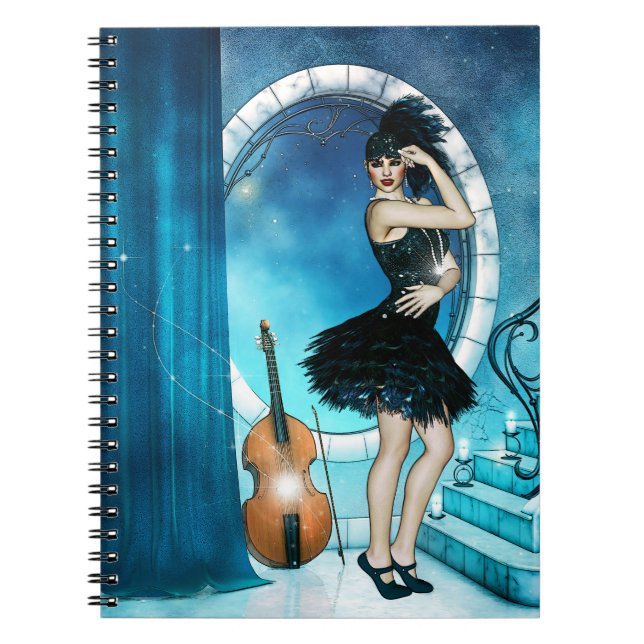 Jazz Dancer Spiral Notebook (Front)