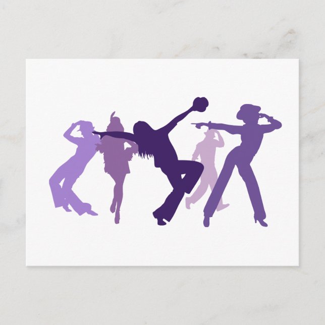 Jazz Dancers Illustration Postcard (Front)