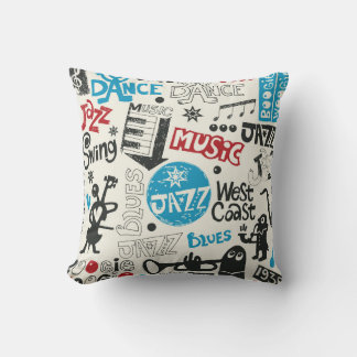 Jazz Doodle: Eclectic Music Mix Cushion