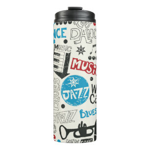 jazz doodle mix thermal tumbler