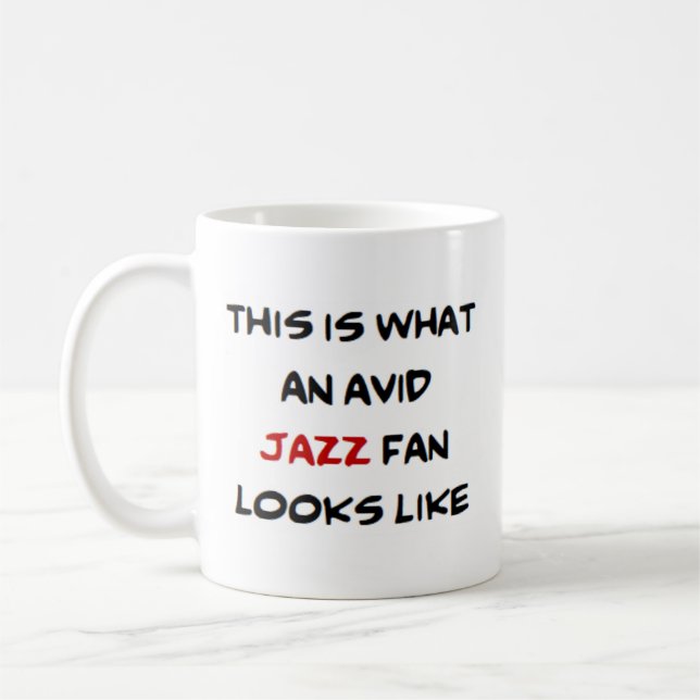 jazz fan, avid coffee mug (Left)