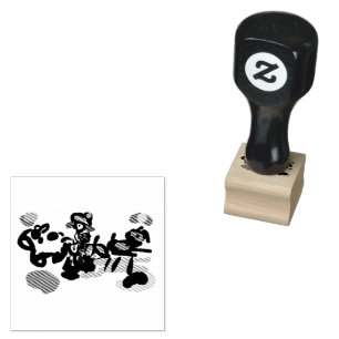 Jazz farm autumn rubber stamp
