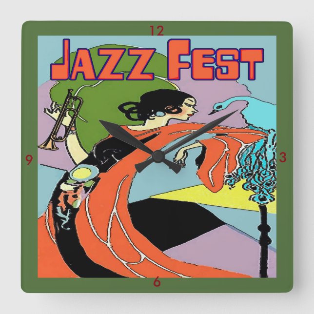 Jazz Fest Art Decco Clock (Front)