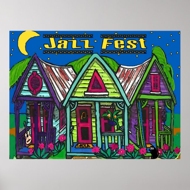 Jazz Fest Cottages Orleans Poster (Front)
