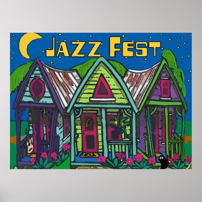 Jazz Fest Cottages Orleans Poster (Front)