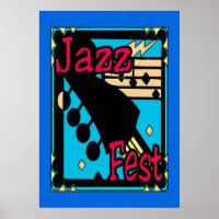 Jazz Fest Guitar in Blue