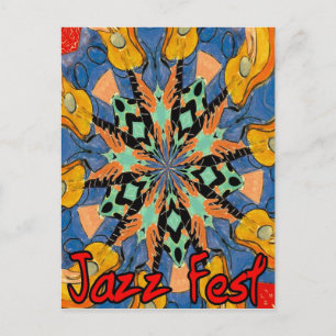 Jazz Fest Guitars 2 Postcard