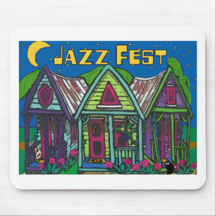 Jazz fest Houses Mouse Pad