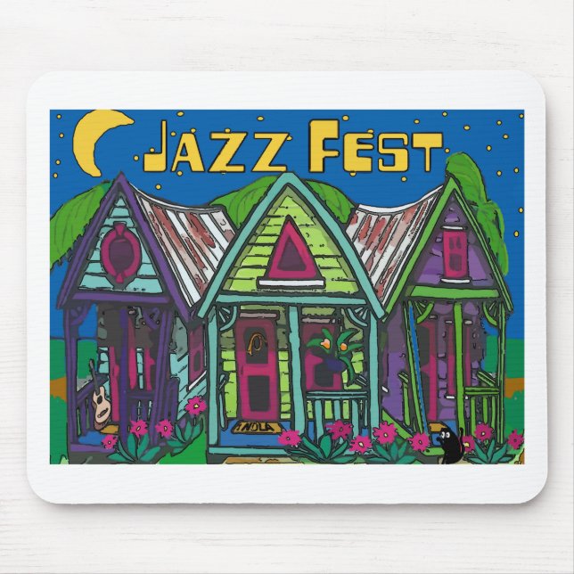 Jazz fest Houses Mouse Pad (Front)