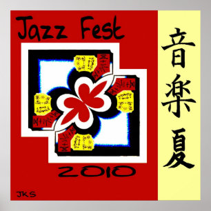 Jazz Fest Kanji Poster