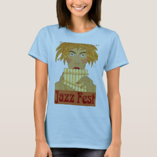 Jazz Fest Pan on Flute T-Shirt