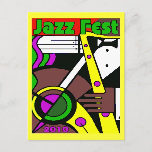 Jazz Fest Poster 2010 Postcard (Front)