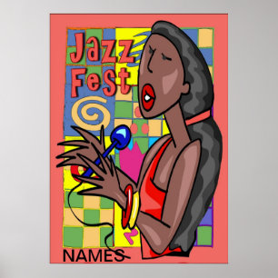 Jazz Fest Singer 2018 edit text Poster