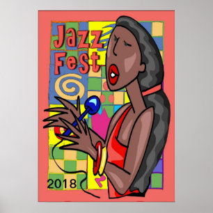 Jazz Fest Singer 2018 edit text Poster