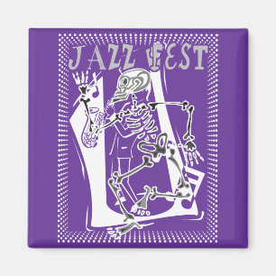 Jazz Fest Skeleton 2011 Magnet