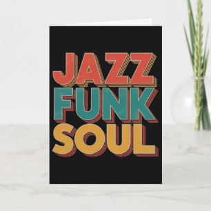 Jazz Funk And Soul - Afro Retro Vintage Music  Card