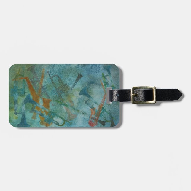 Jazz Improvisation Luggage Tag (Front Horizontal)