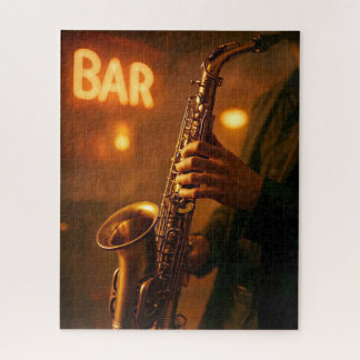 Jazz in Bar Lights Jigsaw Puzzle