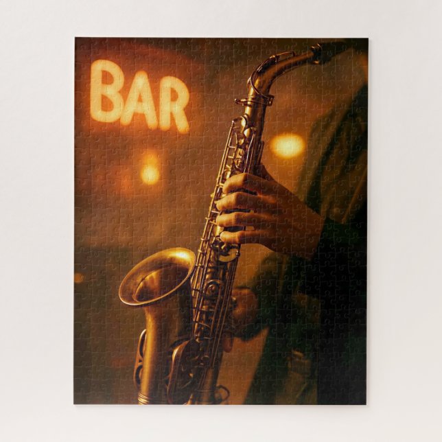 Jazz in Bar Lights Jigsaw Puzzle (Vertical)