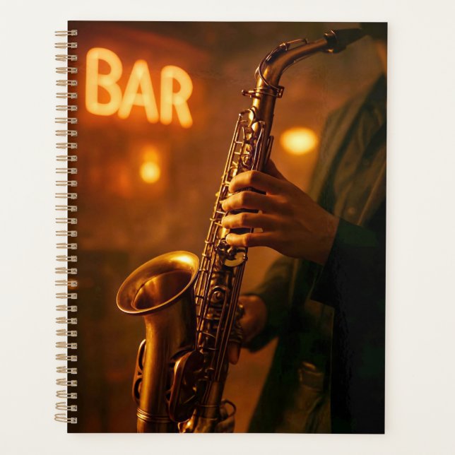 Jazz in Bar Lights Planner (Front)