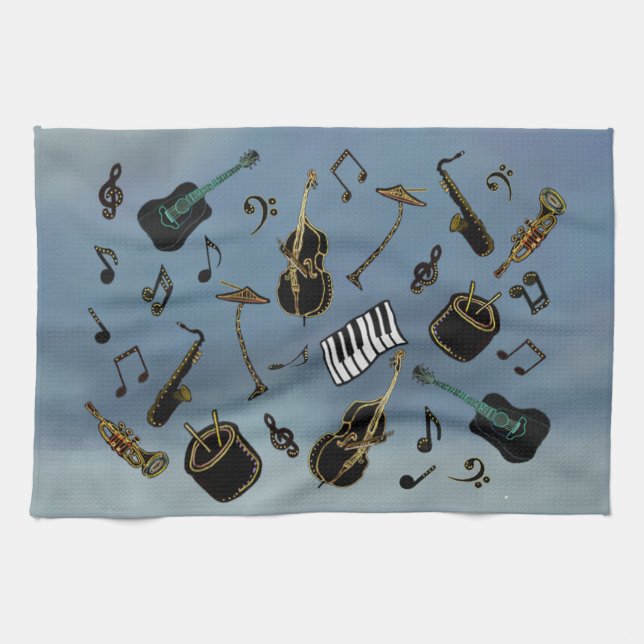 Jazz it Up Tea Towel (Horizontal)