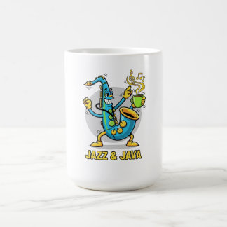 Jazz & Java Funny Saxophone Coffee Mugs | Jazz