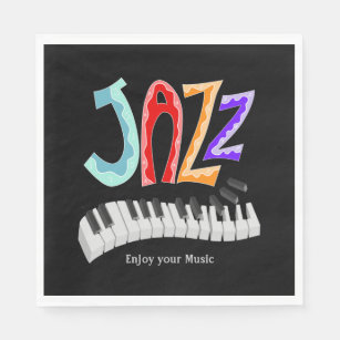 Jazz Lettering Two-Tone Napkins