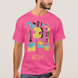 Jazz Life - Vintage Jazz Music - Retro Mid-Century T-Shirt