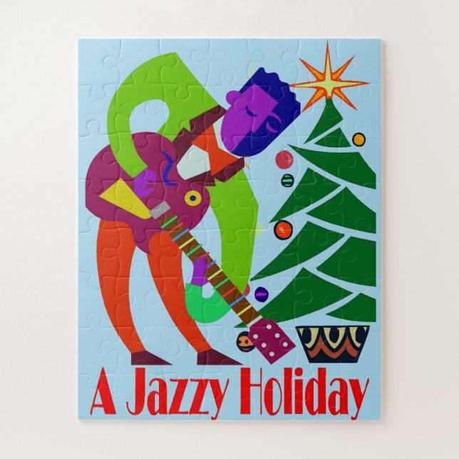 Jazz Man Christmas style Jigsaw Puzzle (Vertical)