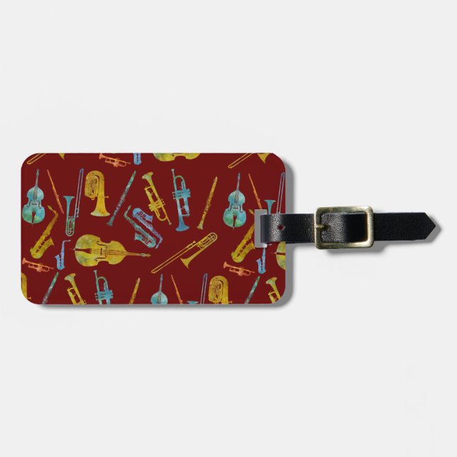 Jazz Medley Luggage Tag (Front Horizontal)