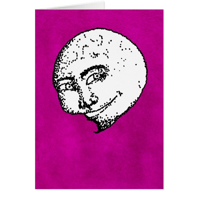Jazz Moon on Intense Pink Card (Front)
