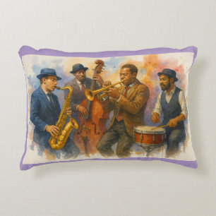 Jazz Muscians Decorative Cushion
