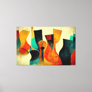 Jazz Music Abstract Canvas Print