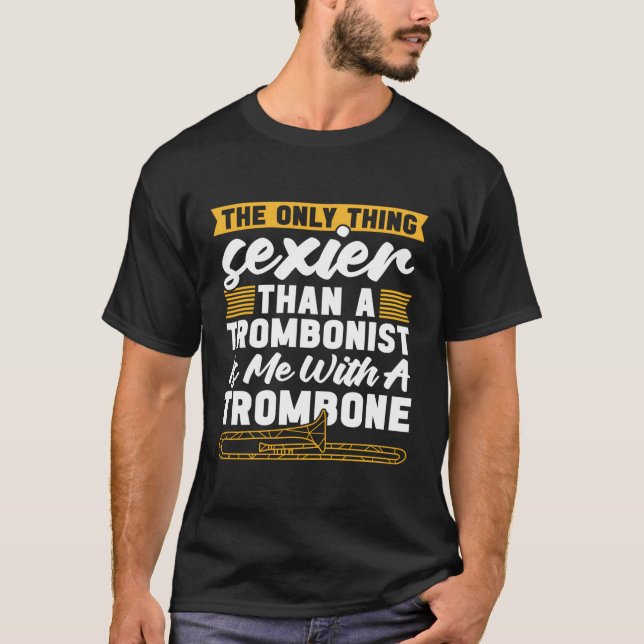 Jazz Music Big Band Musician Jazz Trombone T-Shirt (Front)
