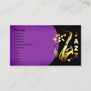 Jazz Music Business Cards