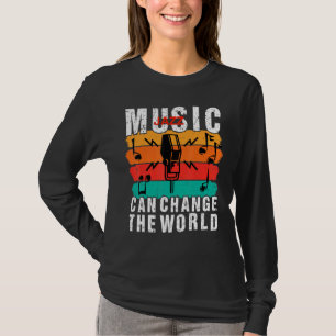 Jazz Music Can Changes The Worlds  Retro Vintage T-Shirt