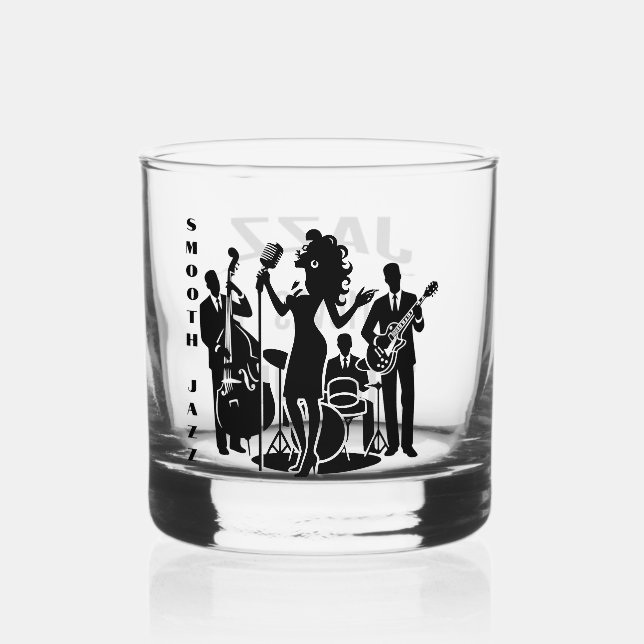 Jazz/Music/Club/Drinkware Set Whiskey Glass (Front)